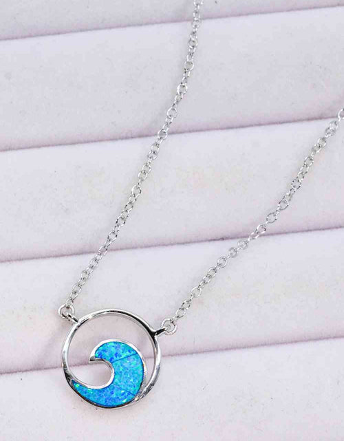 Load image into Gallery viewer, Opal Wave Pendant Necklace
