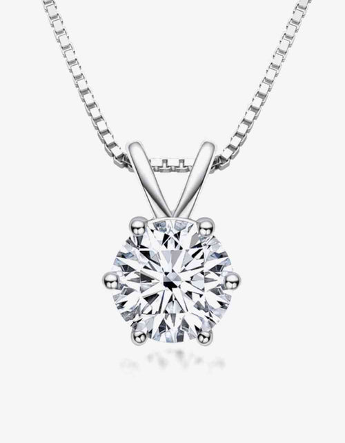 Load image into Gallery viewer, 925 Sterling Silver 1 Carat Moissanite Pendant Necklace
