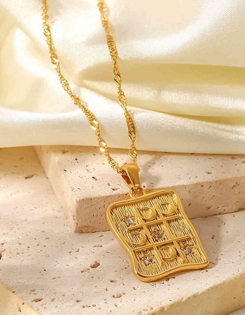 Load image into Gallery viewer, Cubic Zirconia Geometric Pendant Necklace
