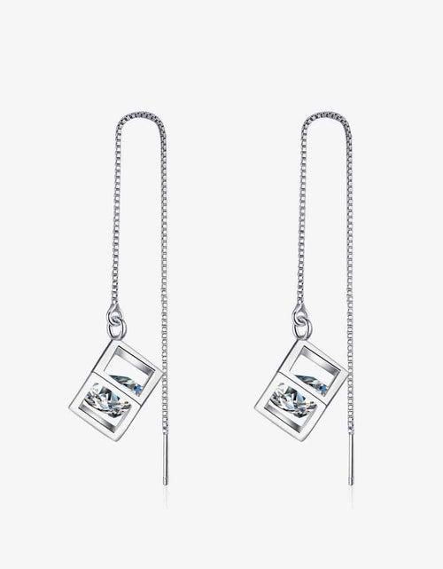 Load image into Gallery viewer, 2 Carat Moissanite 925 Sterling Silver Threader Earrings
