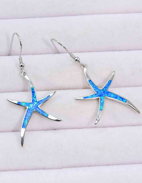 Load image into Gallery viewer, Opal Starfish Drop Earrings
