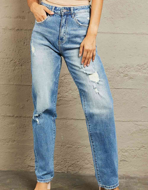 Load image into Gallery viewer, BAYEAS High Waisted Straight Jeans
