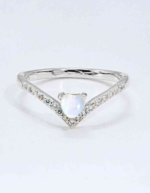 Load image into Gallery viewer, Moonstone Heart-Shaped Ring
