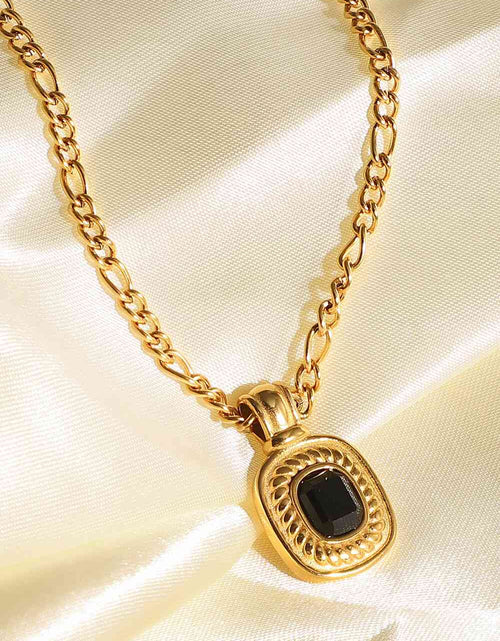 Load image into Gallery viewer, 18K Gold Plated Inlaid Rhinestone Pendant Necklace
