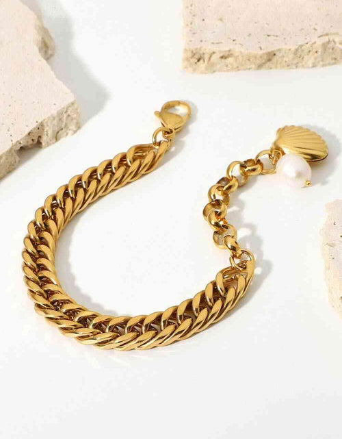 Load image into Gallery viewer, 18K Gold-Plated Curb Chain Bracelet
