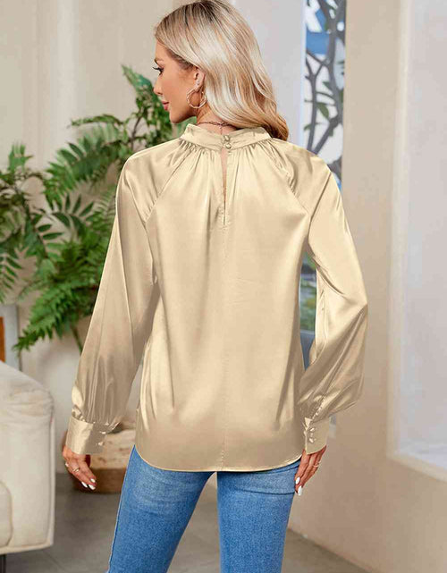 Load image into Gallery viewer, Cutout Mock Neck Long Sleeve Top
