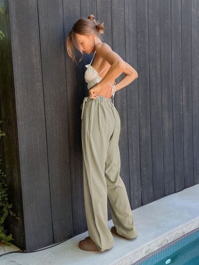 Load image into Gallery viewer, Tied High Waist Wide Leg Pants
