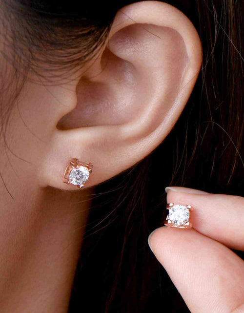 Load image into Gallery viewer, Moissanite 925 Sterling Silver Stud Earrings
