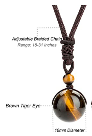 Tiger Eye Stone Pendant Necklace