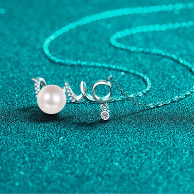 Load image into Gallery viewer, Natural Pearl Moissanite 925 Sterling Silver Necklace
