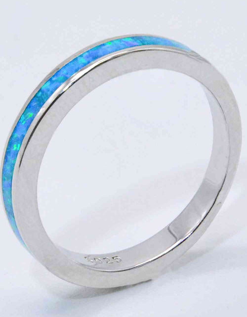 Load image into Gallery viewer, 925 Sterling Silver Opal Ring in Sky Blue
