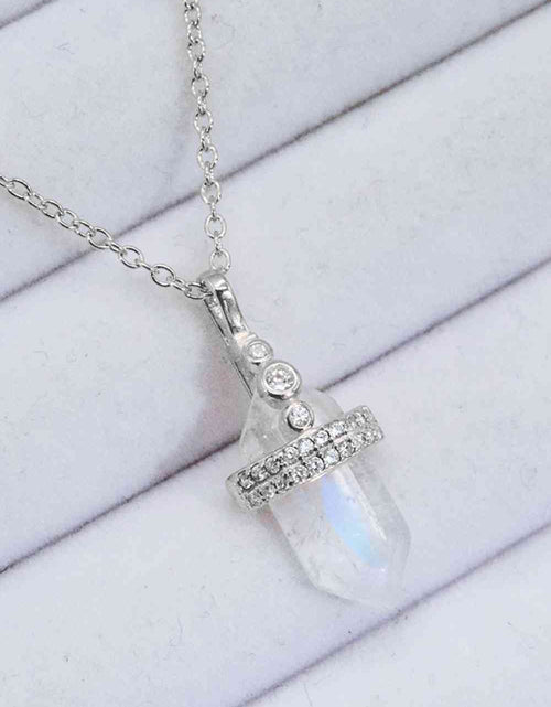 Load image into Gallery viewer, 925 Sterling Silver Moonstone Pendant Necklace
