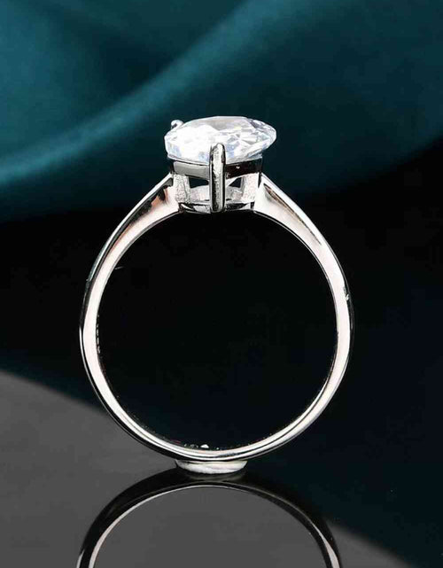 Load image into Gallery viewer, Classic Teardrop 2 Carat Moissanite Ring
