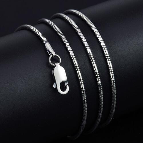 Load image into Gallery viewer, 23.6&quot; Snake Chain 925 Sterling Silver Necklace
