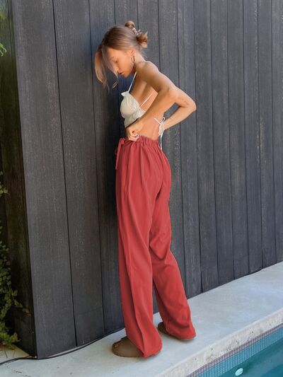 Load image into Gallery viewer, Tied High Waist Wide Leg Pants
