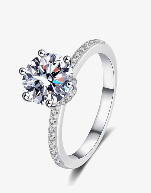 Load image into Gallery viewer, 925 Sterling Silver 2 Carat Moissanite Ring
