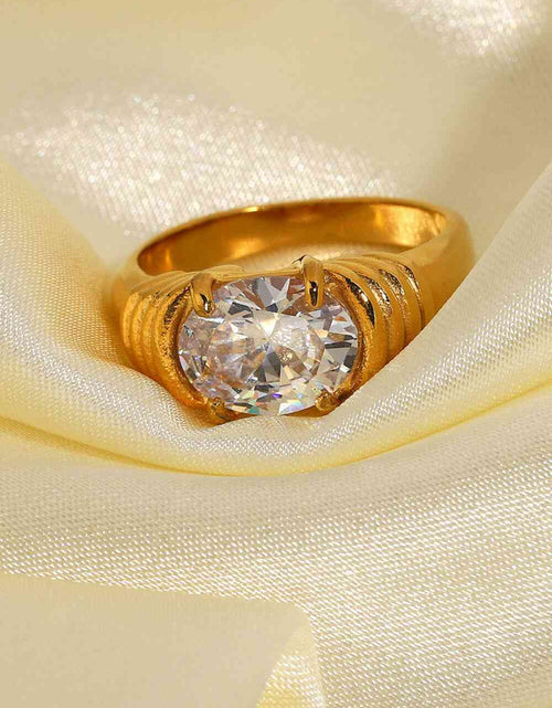 Load image into Gallery viewer, 18K Gold Plated Zircon Ring
