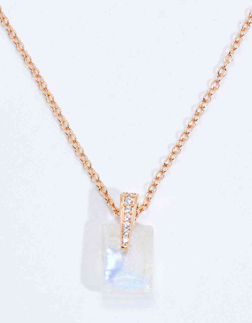 Load image into Gallery viewer, 925 Sterling Silver Natural Moonstone Pendant Necklace
