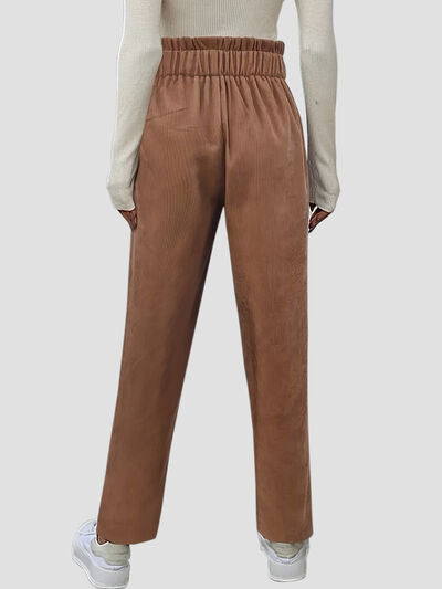 Load image into Gallery viewer, Decorative Button High Waist Pants
