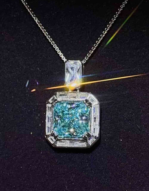 Load image into Gallery viewer, 2 Carat Moissanite Square Pendant Necklace
