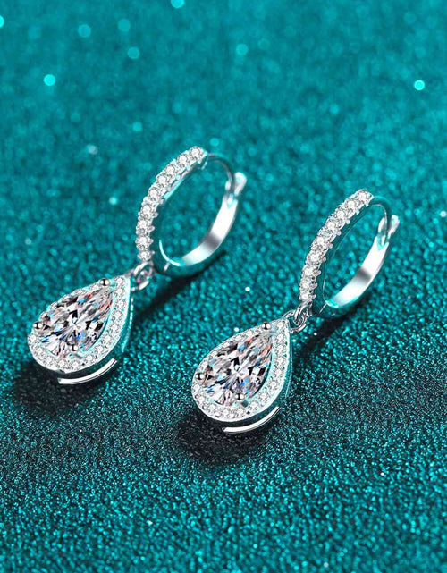 Load image into Gallery viewer, Moissanite Teardrop Earrings
