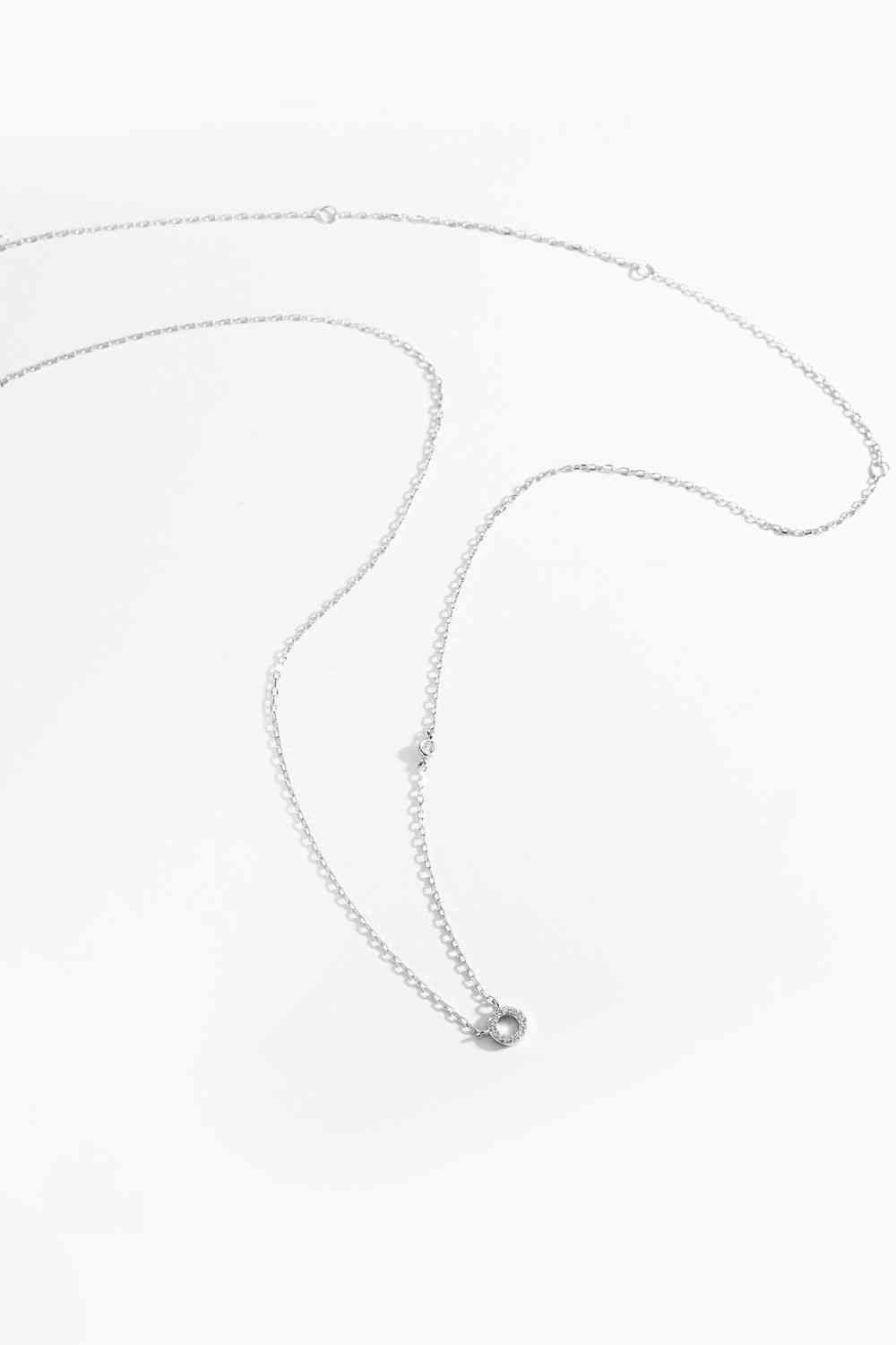 L To P Zircon 925 Sterling Silver Necklace