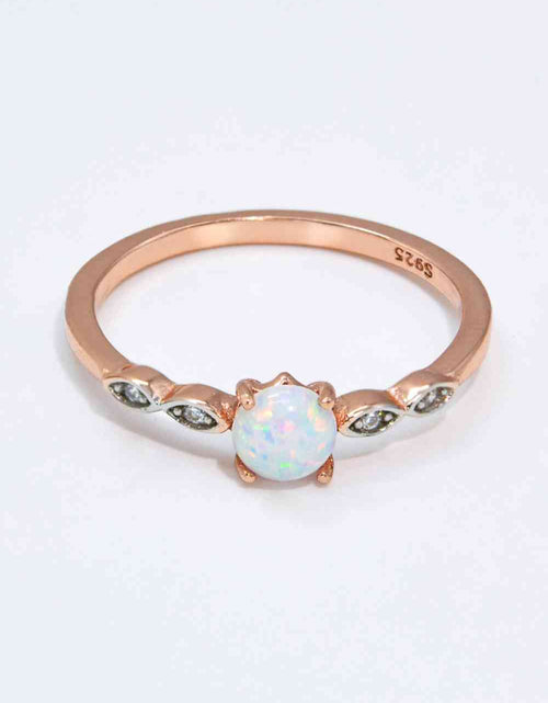 Load image into Gallery viewer, Opal Contrast Platinum-Plated Ring
