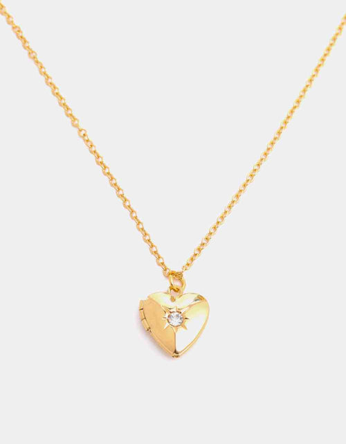 Load image into Gallery viewer, Zircon Heart Shape 14K Gold-Plated Pendant Necklace
