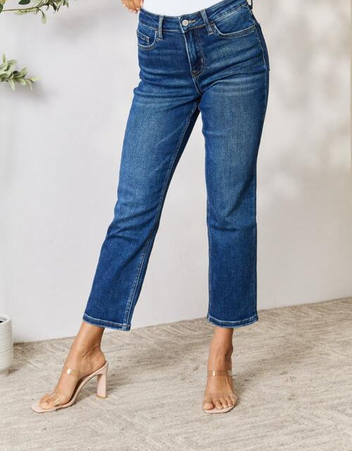 Load image into Gallery viewer, BAYEAS Cropped Straight Jeans
