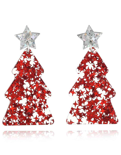 Load image into Gallery viewer, Christmas Tree Acrylic Earrings
