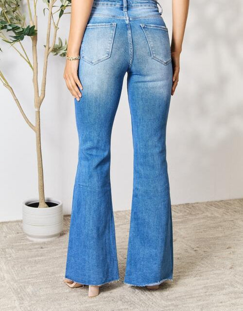 Load image into Gallery viewer, BAYEAS Slit Flare Jeans
