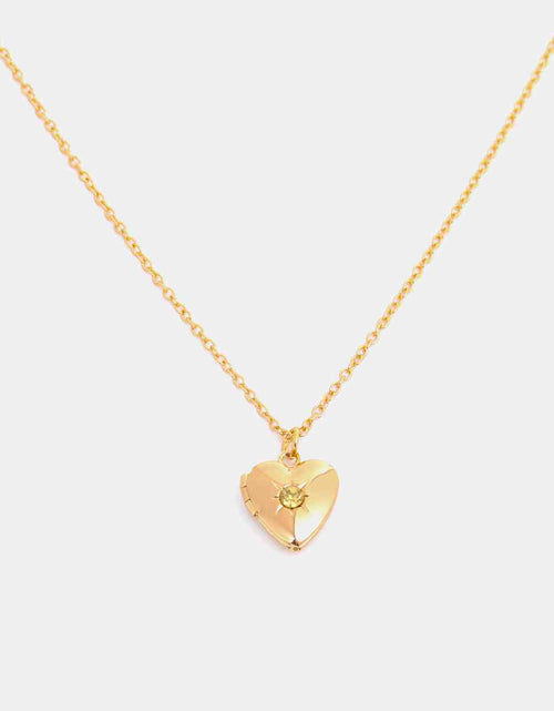 Load image into Gallery viewer, Zircon Heart Shape 14K Gold-Plated Pendant Necklace
