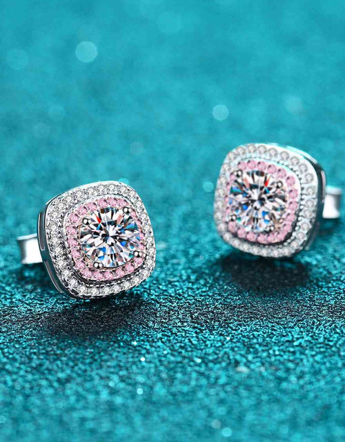 Load image into Gallery viewer, Geometric Moissanite Stud Earrings
