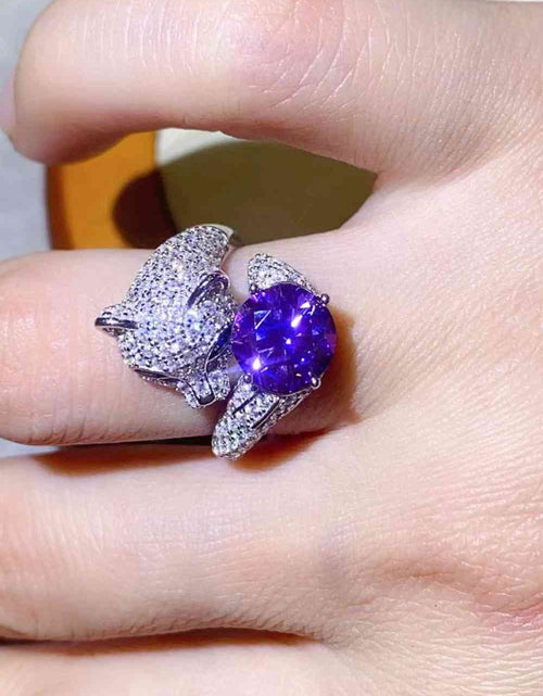 Load image into Gallery viewer, 2 Carat Moissanite Adjustable Animal Bypass Ring
